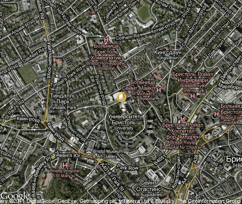 map: University of Bristol