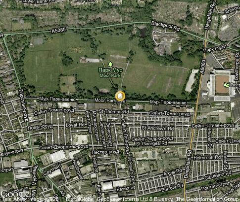 map: University of Central Lancashire in Preston