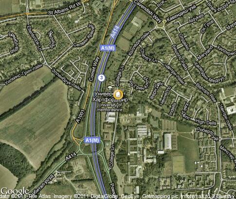map: University of Hertfordshire
