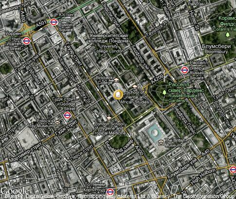 map: University of London - Birkbeck College