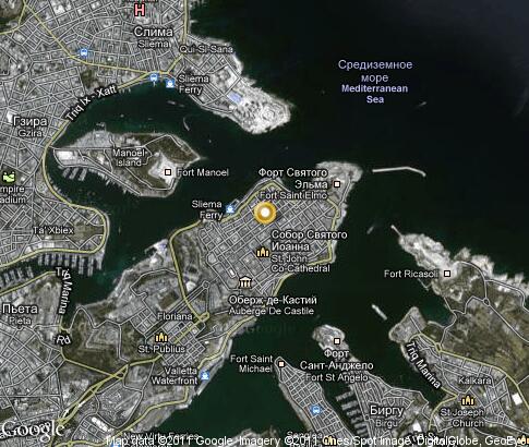 map: Valletta