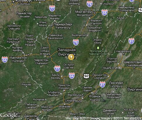 地图: West Virginia Train Tours