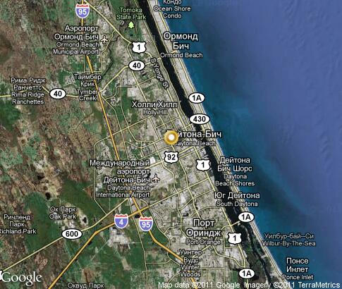 map of florida cities and beaches. map: Daytona Beach