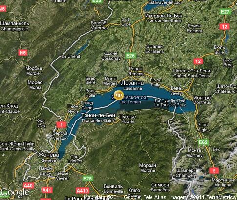 карта: Женевское озеро
