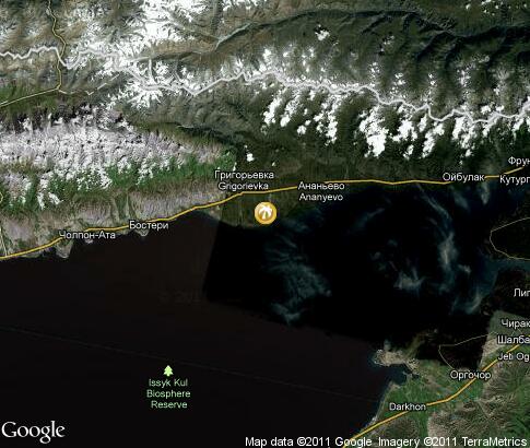 map: Issyk Kul, resort