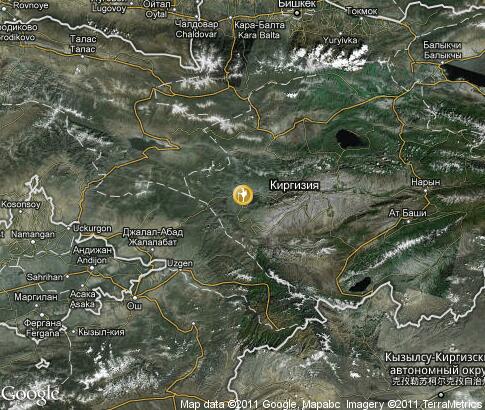 карта: Киргизия, парапланеризм