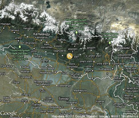 карта: Непал, ландшафт